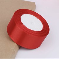 Ruban en satin brillant de haute qualité, 4 cm, 25 yards, simple face, pour emballage de cadeaux de mariage et décoration de bouquets