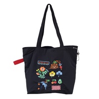 Sac à main simple en polyester à imprimé animal, brodé, avec cordon de serrage et deux anses, grande capacité, pour usage quotidien, style coréen tendance