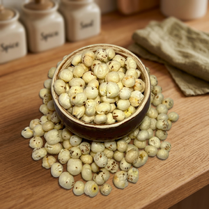Raw Makhana Fox Nuts 5 Suta 16mm Extra-<b>Large</b> Premium Puffing Grade Semi-Soft Organic Product of India - Product Image 3