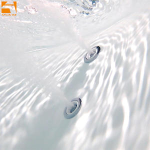 Baignoire autoportante moderne d'intérieur en acrylique avec jets pour Villa White Jacuzzies Baignoire à remous avec douche et cascade intégrée - Product Image 4