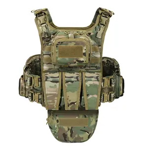 Wholesale Yakeda Chaleco Tactico Plate Carrier Camouflage Shooting Combat Equipment Molle Fully Protection Tactical Vest With Ba