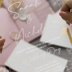 Invitations de mariage personnalisées de luxe avec pochette en vélin, sceau de cire, fleurs séchées, dorure à chaud, ensemble de cartes d'invitation personnalisées - Product Image 4