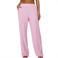 Nouveaux Pantalons de Yoga Femme 2026 – Coupe Ample Unie, Effet Ventre Plat, Amincissant, Rehausseur de Fesses, Séchage Rapide, Jambes Larges, pour Fitness et Yoga