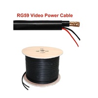 Cable Coaxial de Seguridad RG6 RG59 para Video y Audio CCTV, Siamese, RG59+2C con Alimentación CC 0.75mm2/0.5mm2