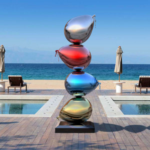 <span class=keywords><strong>Sculpture</strong></span> de ballon en métal à vendre, en acier inoxydable fait à la main, <span class=keywords><strong>sculpture</strong></span> de ballon d'art populaire moderne en or, décoration de la maison plaquée - Product Image 1