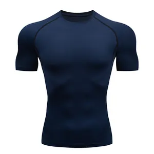 Dropshipping产品2023专业运动服空白涤纶健身房t恤男士短袖