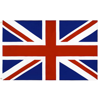 Drapeau Union Jack du Royaume-Uni, 3x5 pieds, en polyester 100D résistant aux intempéries, couleurs vives, pour célébrations en extérieur, logo personnalisé