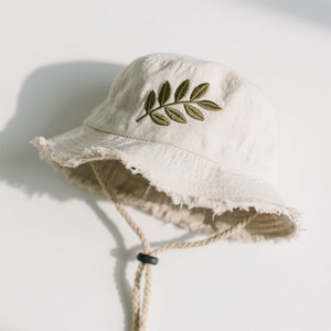 Custom Embroidery Logo Casual <strong>Bucket</strong> <strong>Hat</strong> Wholesale Cotton Vintage Distressed Brim With Adjustable Hemp Rope Fisherman <strong>Hat</strong> - Product Image 2