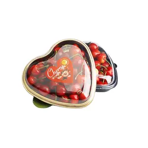 Christmas Valentine's Day gift box PET heart shapely plastic box with clear lid high quality for package chocolate strawberry