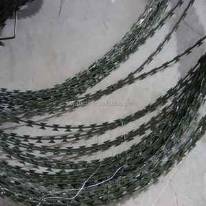 Fil barbelé rasoir durable galvanisé à chaud pour l'Irak, prix par mètre, fil concertina de 500 mm, fil barbelé rasoir à clipser, prix par mètre - Product Image 1