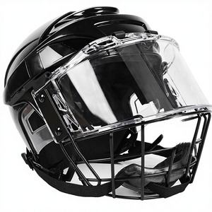 Casco da <span class=keywords><strong>Hockey</strong></span> su Ghiaccio per Adulti con Visiera Trasparente e Gabbia Combinata - Product Image 1