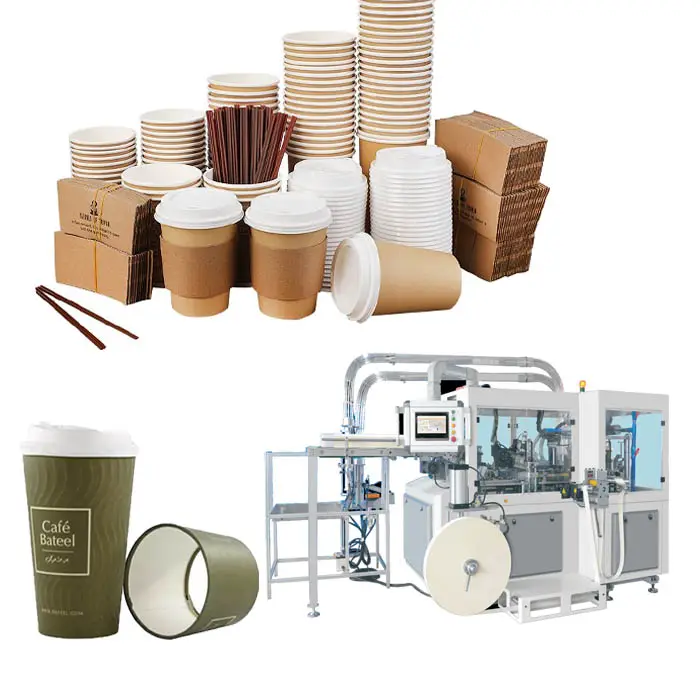 120 pcs min intelligent horizontal bamboo paper cups moulding making machines