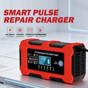 <span class=keywords><strong>Chargeur</strong></span> <span class=keywords><strong>de</strong></span> <span class=keywords><strong>batterie</strong></span> <span class=keywords><strong>intelligent</strong></span> 12V 6A à impulsions pour réparation OTP, pour batteries <span class=keywords><strong>de</strong></span> moto et <span class=keywords><strong>de</strong></span> voiture à <span class=keywords><strong>d</strong></span>écharge profonde, compatible batteries Gel, Humides et au Plomb-Acide, AC 100-240V 50/60Hz - Product Image 3