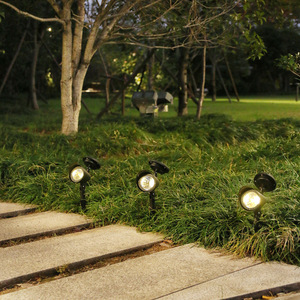 ไฟสปอตไลท์สนามหญ้าพลังงานแสงอาทิตย์ 4 LED กันน้ำ สำหรับตกแต่งสวนและทางเดิน - Product Image 2