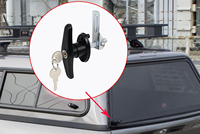 Poignée de porte moderne en alliage de zinc chromé avec serrure à clé durable pour camion, garage, caravane, camping-car