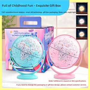 Pink Plastic <strong>Globe</strong> (Gemini Model)-Creative <strong>Childrens</strong> Day Elementary School Graduation Gift Glowing <strong>Globe</strong> Wholesale One Piece - Product Image 2