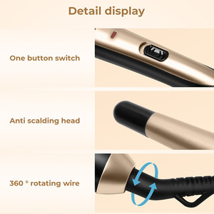 Fer à friser conique en céramique de 3/4 pouces, chauffe rapidement, fer à friser électrique portable avec affichage de la température LED - Product Image 4