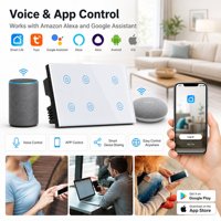Interrupteur intelligent WiFi Tuya Smart Home 6 GangWIFI Zigbee, interrupteur mural pour éclairage, utilisé en conjonction avec Alexa Google Assistant