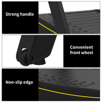 Tapis de course incurvé pliable sans moteur pour la maison avec moniteur de données LCD et détection de fréquence cardiaque sans fil