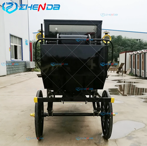Customized Outdoor Electric Black Royal Horse Carriage Electric Horseless Carriage Utility Horse Carts - Product Image 6