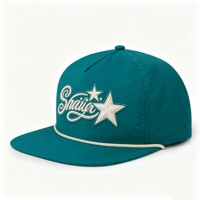 Gorra Deportiva de 5 Paneles con Logotipo Bordado Personalizable al por Mayor, de Secado Rápido, Ligera, con Cierre a Presión para Hombre, para Correr y Pescar