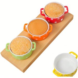 Vente en gros Nouveau design Mini bol en céramique émaillée colorée pour la cuisson, plat à collation, bol à pudding pour four, idéal pour la pâtisserie maison - Product Image 4
