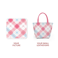 Sac à main en cuir de petite taille tendance, imprimé anime, sac à bandoulière, petit sac carré pour femmes, sac fourre-tout de luxe
