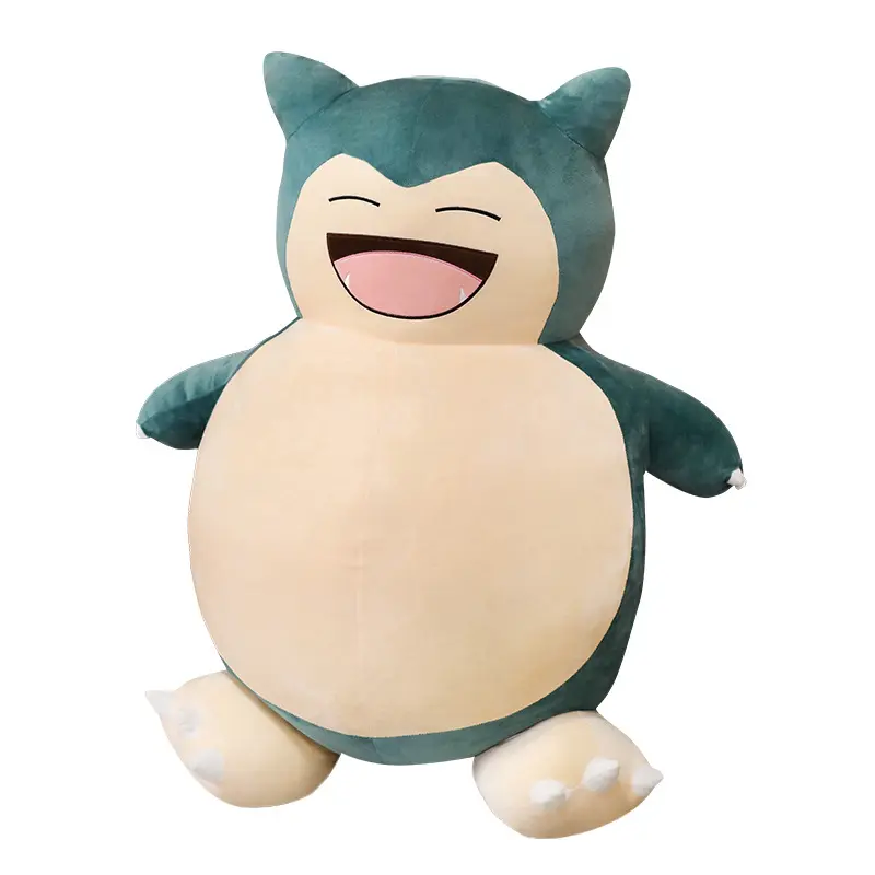 Venta al por mayor de animales de peluche gigantes suave Snorlax felpa sin relleno Snorlax almohada juguete de peluche sin relleno pieles de animales