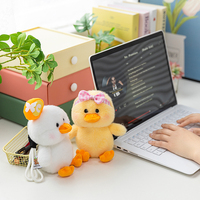 Nouveau petit canard jaune mignon en peluche, porte-clés, breloque de sac, pendentif poussin, jouet en peluche pour machine à griffes