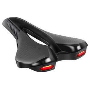 Sillín de bicicleta con luz trasera Cómodo sillín <span class=keywords><strong>MTB</strong></span> Asiento de sillín de bicicleta <span class=keywords><strong>ligero</strong></span> Piezas de bicicleta de ciclismo - Product Image 1