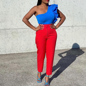 Ladoes Pantalon de bureau élégant taille haute pour femme 2023 - Product Image 4