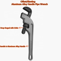 Clé pour tuyau, en alliage d'aluminium, inclinée de 45 degrés, en cambrure inclinante, pour les outils de plomberie et de terrain d'huile, 50 pièces