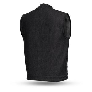 Gilet en jean noir, gilet de club de motards - Product Image 5