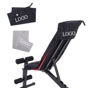 Serviette de sport en microfibre personnalisée avec logo et poche zippée - Product Image 2