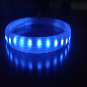 Collar de perro LED recargable USB tipo C Collar de flash RGB de silicona arcoíris con luces - Product Image 6