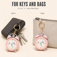 Porte-clés 3D amusants en forme d'horloge, porte-clés de voiture, porte-clés en PVC directement du fabricant avec logos personnalisables