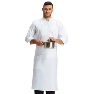 Factory direct chef jacket uniform custom logo chef jacket men women 100% cotton modern chef coat