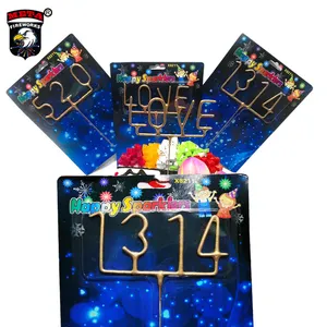 ผู้ผลิตน้ําแข็งเปลวไฟแชมเปญแฟนซีมือถือ Number1314 ดอกไม้ไฟเทียนแท่งประกายน้ําพุเย็นสําหรับ Confetti