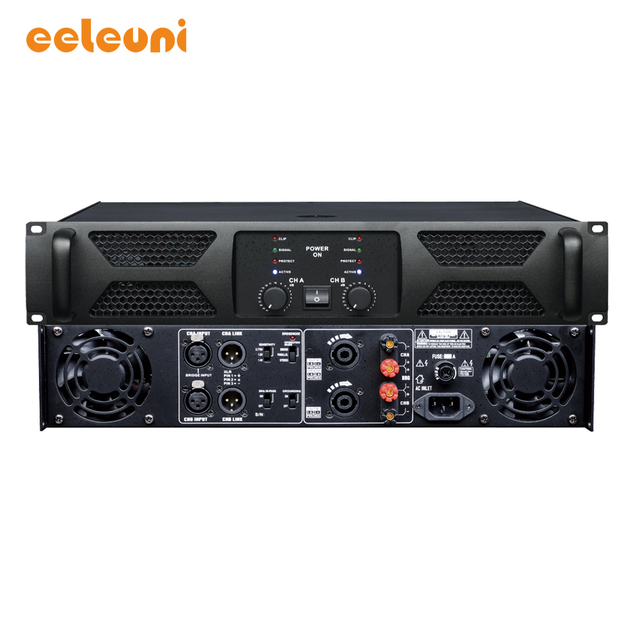Eeleuni Professional Power Amplifier Audio System Stage Gear for Show Pro Audio Engineering Amplifier BU-800
