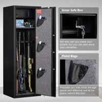 China Manufacturer Wholesale Modern Home Biometric Digital Gun Safe Cabinet High Security Steel Gun Safe