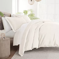 Ensemble de literie de style luxe moderne Housse de couette 3 pièces en coton antistatique confortable avec taie d'oreiller