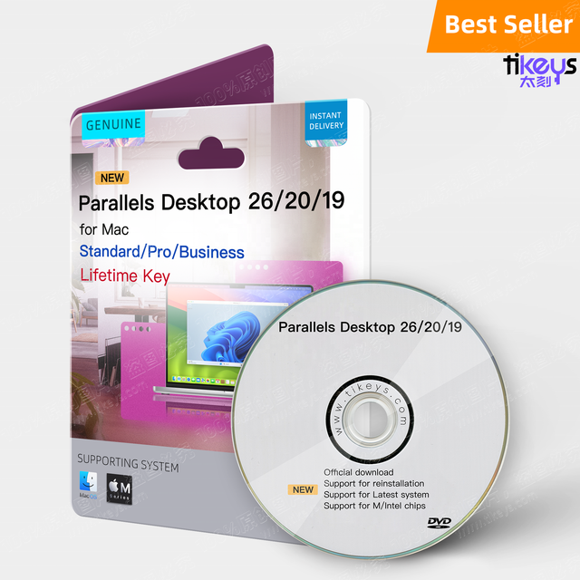 24/7 Chat Parallel Desktop 26/20/19 Lifetime DVD Disc Installation Standard/Pro/Business for Mac