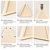 Placa de Pared de Madera con Diseño de Árbol de Navidad, Decoración Rústica para las Fiestas, Letrero con Marco Triangular, Adorno de Estilo Rústico, Fabricante Personalizado OEM