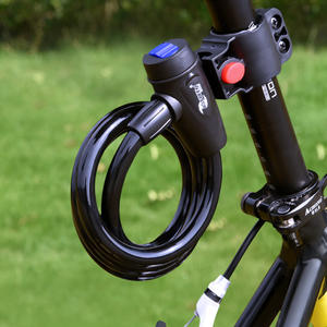 Serrure de vélo à câble en acier Portable Super <span class=keywords><strong>classe</strong></span> B fonction clé <span class=keywords><strong>antivol</strong></span> pour VTT et vélos électriques à usage domestique - Product Image 1