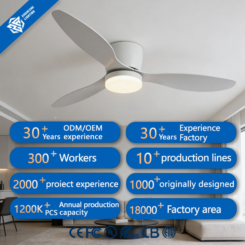 DC Motor Three-Leaf Integrated LED Ceiling Fan Lamp 6-Speed Remote Control Modern Design Low Noise for Living Room Dining Room