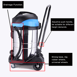 Aspiradora Industrial Profesional de Alta Resistencia y Gran Capacidad, 80L, 1400w, Eléctrica, Ecológica, con Repuestos Gratuitos, Acero Inoxidable - Product Image 3