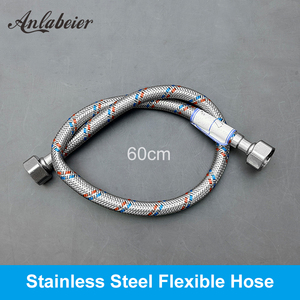 Tuyau flexible pour salle de bain et cuisine, 1,5 m, en acier inoxydable tressé, anti-rouille, anti-torsion, connecteur pour chauffe-eau et robinet - Product Image 6