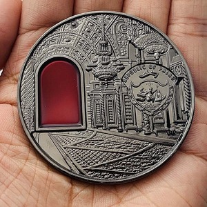 2012 moneda conmemorativa de Rusia 40mm níquel plata UV impreso Metal artesanía con arquitectura del Kremlin Cruz tema Memorial - Product Image 3