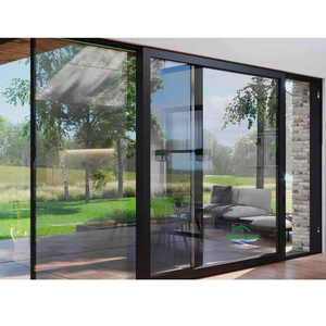 Su misura in alluminio porta scorrevole doppio vetro temperato <span class=keywords><strong>finestre</strong></span> e porte con guida porte scorrevoli per la vendita - Product Image 5