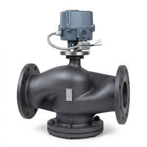 Three-Way Water Control Flanged HVAC Mixing/<b>Diverting</b> DN15-DN400 Ductile Iron Building Automation - Product Image 2
